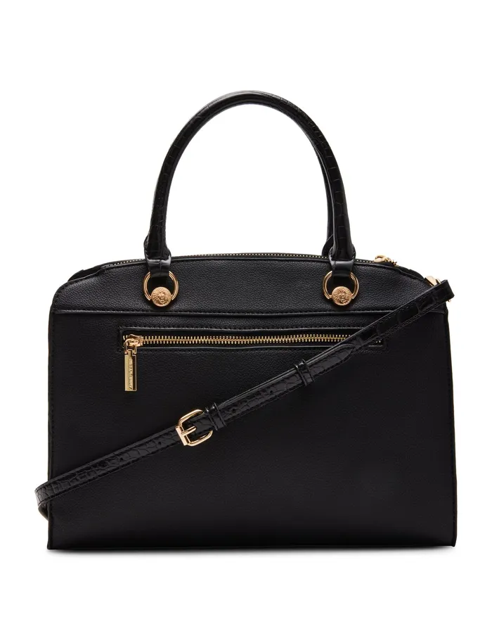 Anne Klein Croco Trimmed Satchel Black Women Handbags