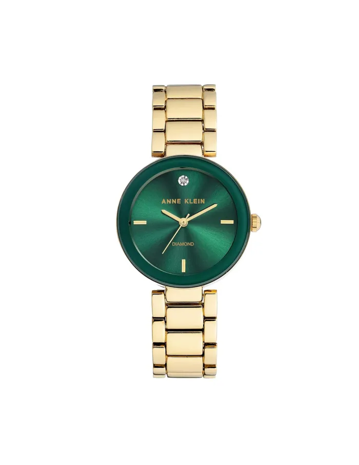 Anne Klein Diamond Dial Bracelet Watch Green Women Watches 038 Jewelry