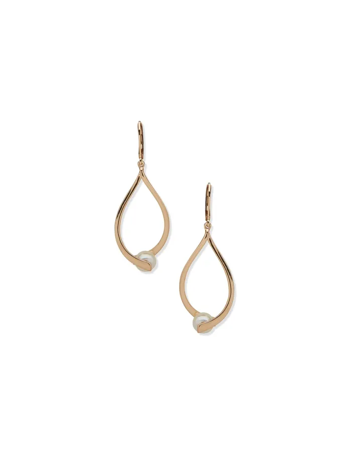 Anne Klein Drop With Pegged Pearl Pierced Earrings Gold Tone Women Watches 038 Jewelry Anne Klein Drop With Pegged Pearl Pierced Earrings Gold Tone Women Watches 038 Jewelry