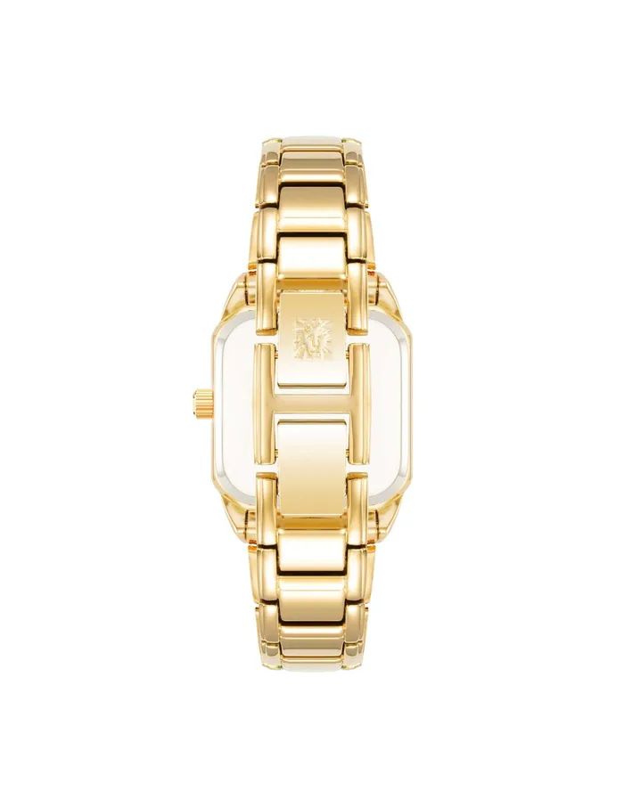 Anne Klein Modern Square Case Watch Goldtone Women Watches 038 Jewelry