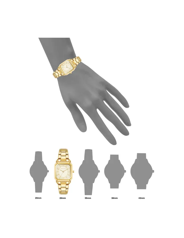 Anne Klein Modern Square Case Watch Goldtone Women Watches 038 Jewelry