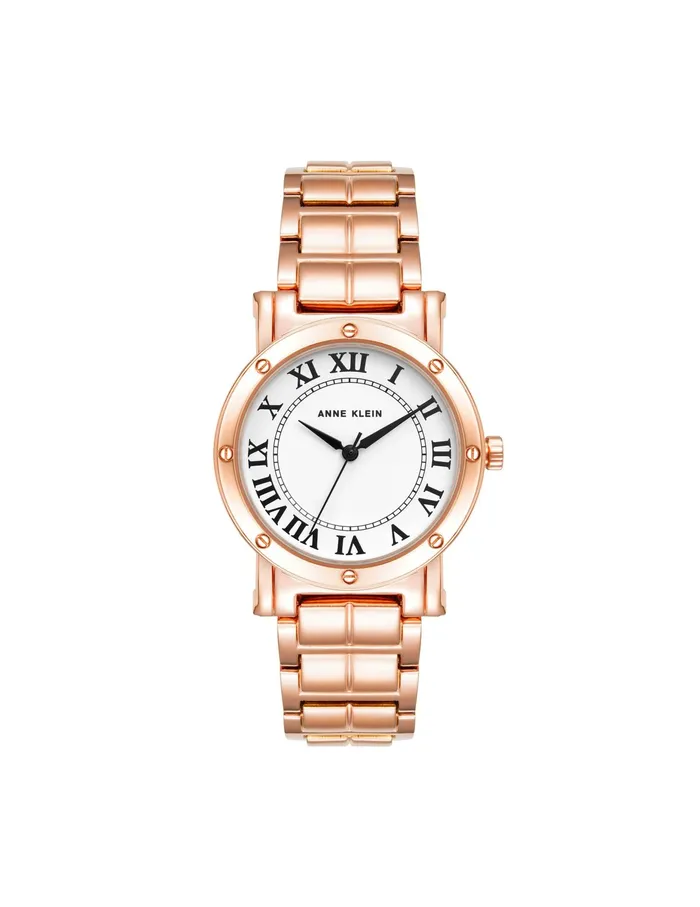 Anne Klein Roman Numeral Dial Bracelet Watch Rose Goldtone Women Watches 038 Jewelry