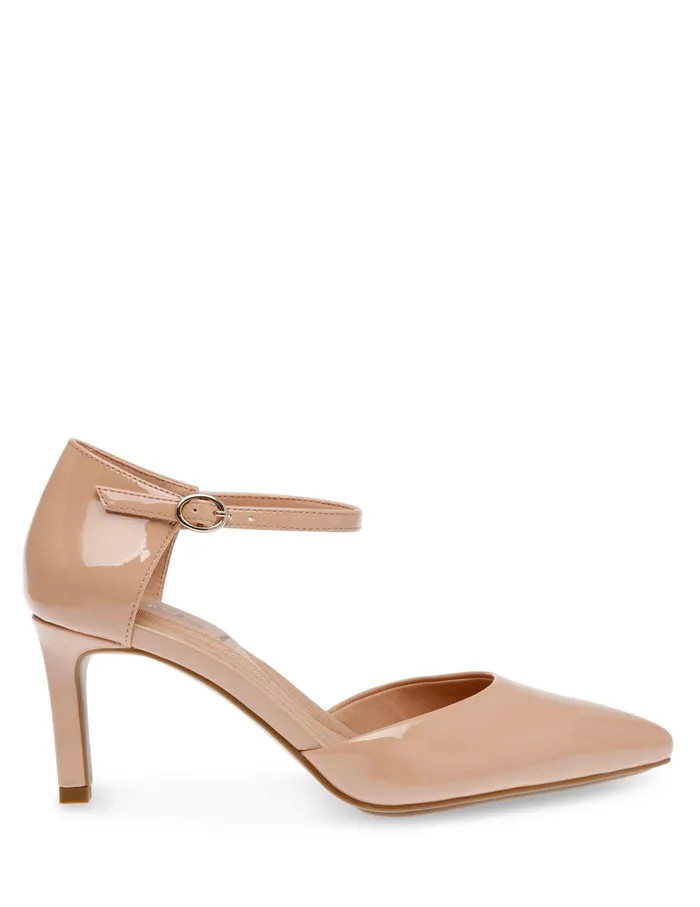 Anne Klein Rook Dress Pump Nude Patent Women Shoes