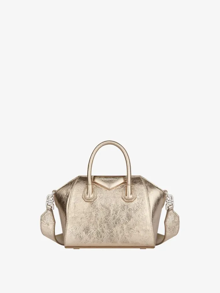 Antigona Toy Bag In Laminated Leather Dusty Goldennatural Beige Women Givenchy Micro Bags Antigona Toy Bag In Laminated Leather Dusty Goldennatural Beige Women Givenchy Micro Bags