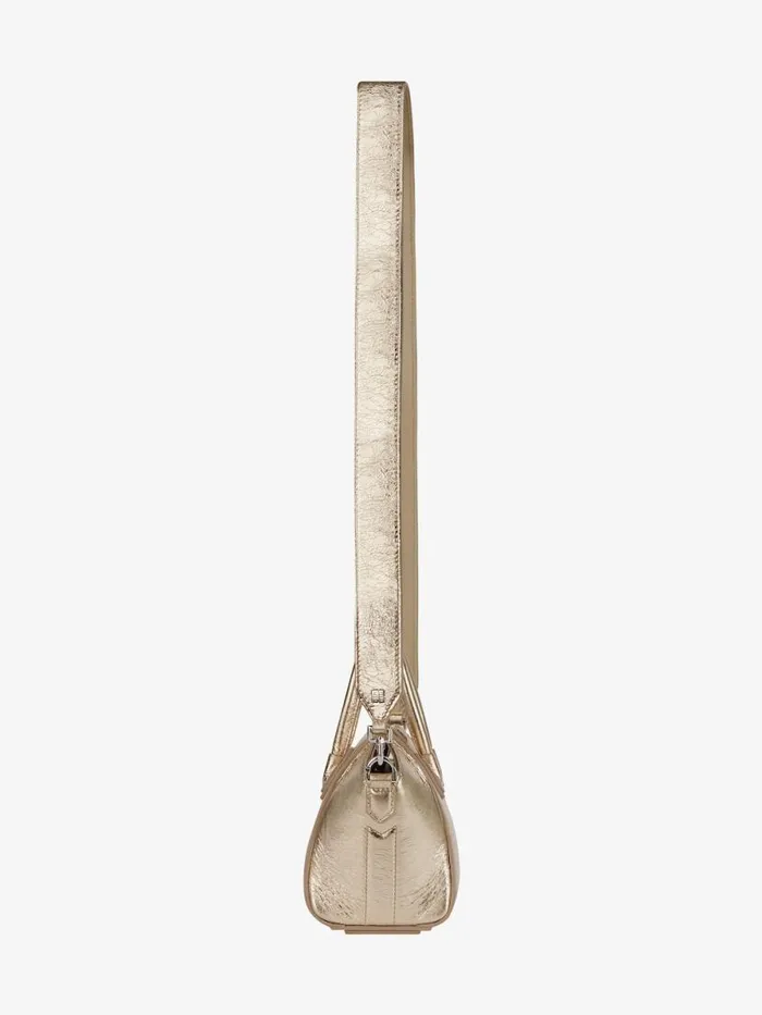 Antigona Toy Bag In Laminated Leather Dusty Goldennatural Beige Women Givenchy Micro Bags