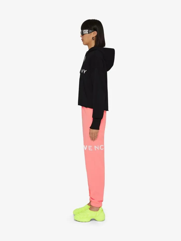 Archetype Cropped Hoodie In Fleece Black Women Givenchy Sweatshirts and Hoodies