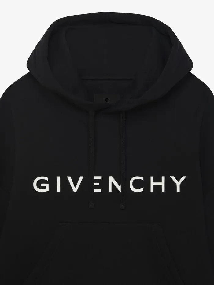 Archetype Cropped Hoodie In Fleece Black Women Givenchy Sweatshirts and Hoodies