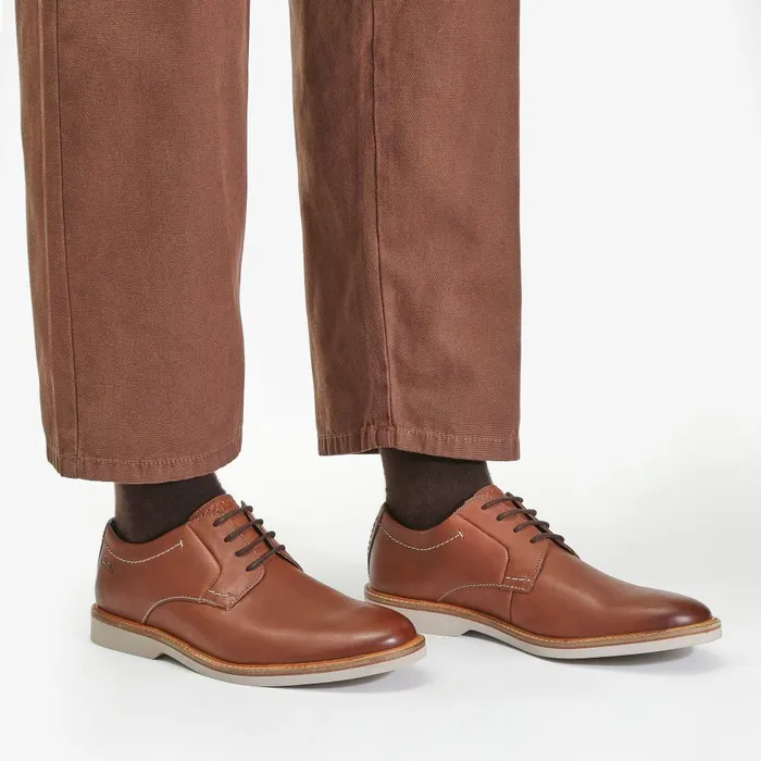 Atticus LT Lace Dark Tan Leather Men Clarks Casual Dress Shoes