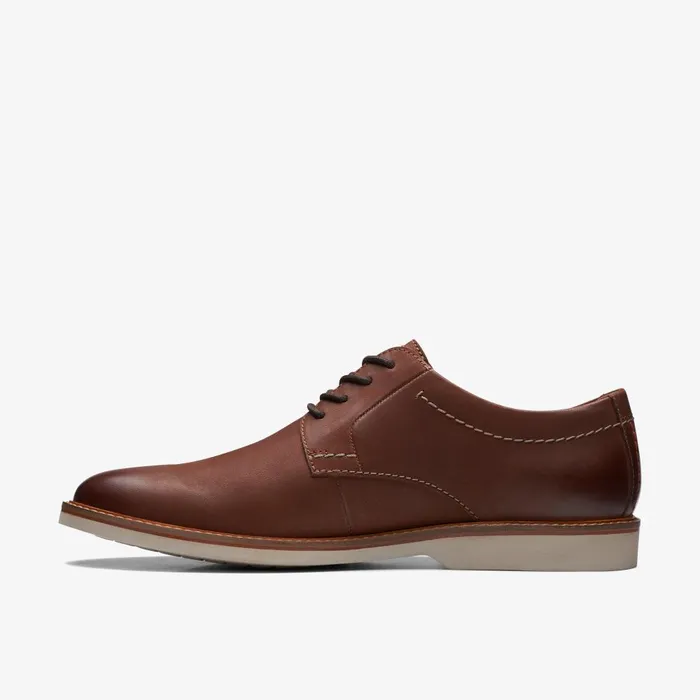 Atticus LT Lace Dark Tan Leather Men Clarks Casual Dress Shoes