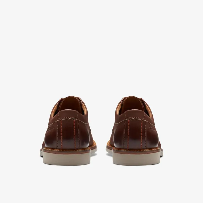 Atticus LT Lace Dark Tan Leather Men Clarks Casual Dress Shoes