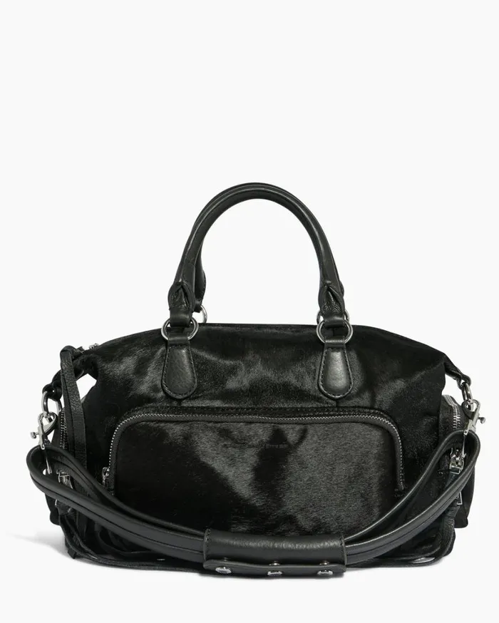 Away We Go Satchel Black Haircalf Women Aimee Kestenberg Satchels
