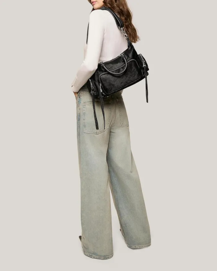 Away We Go Satchel Black Haircalf Women Aimee Kestenberg Satchels