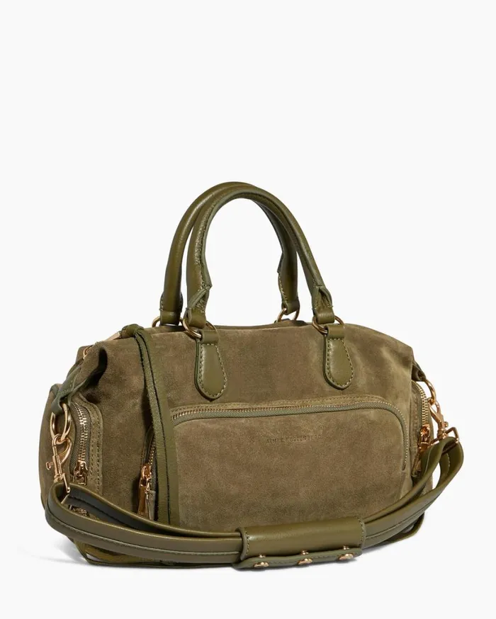 Away We Go Satchel Kelp Suede Women Aimee Kestenberg Satchels