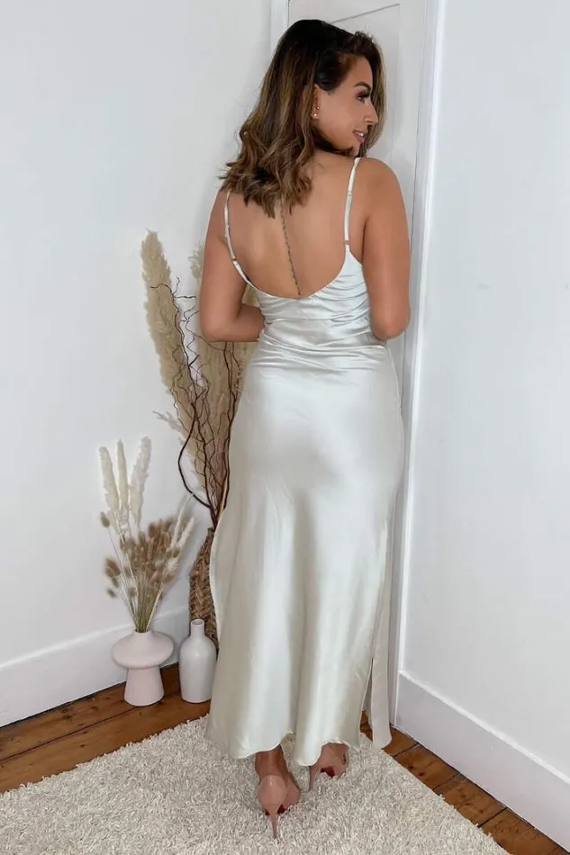 AX Paris Oyster Satin Cowl Neck Midi Dress Dresses