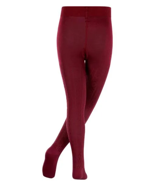 Babies and Kids Cable Kids Tights Merlot FALKE Tights and Leggings