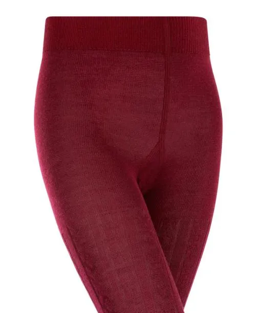 Babies and Kids Cable Kids Tights Merlot FALKE Tights and Leggings
