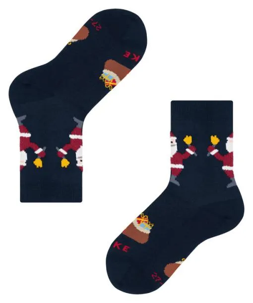 Babies and Kids Happy Santa Kids Socks Marine FALKE Socks