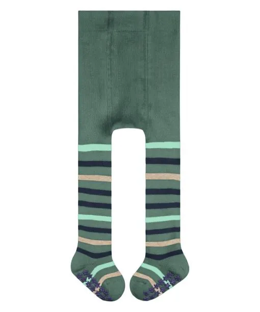 Babies and Kids Multi Stripe Babies Tights Dark Jade FALKE Tights and Leggings