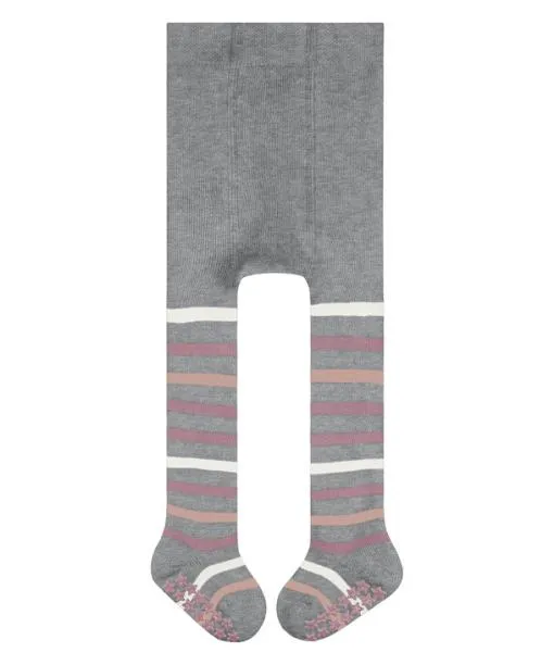 Babies and Kids Multi Stripe Babies Tights Light Grey FALKE Tights and Leggings