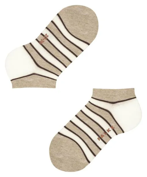 Babies and Kids Simple Stripes Kids Sneaker Socks Sand Mel FALKE Ankle Socks