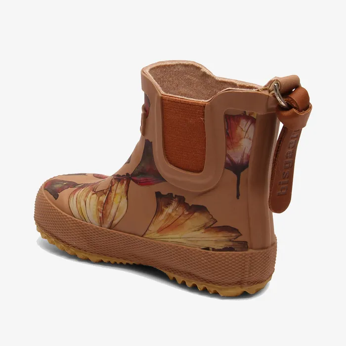 BABY baby rubber camel flowers Brown Rubber boots bisgaardshoes