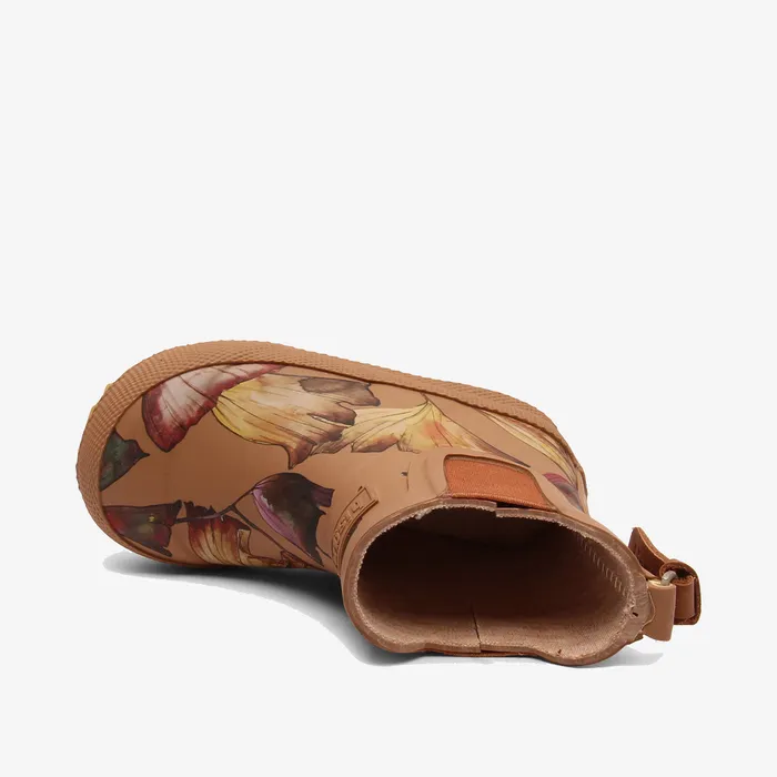 BABY baby rubber camel flowers Brown Rubber boots bisgaardshoes