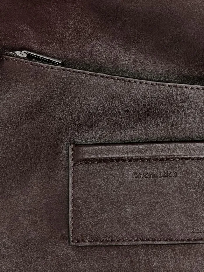 Bags The Reformation Medium Vittoria Tote Bag Tobacco Leather