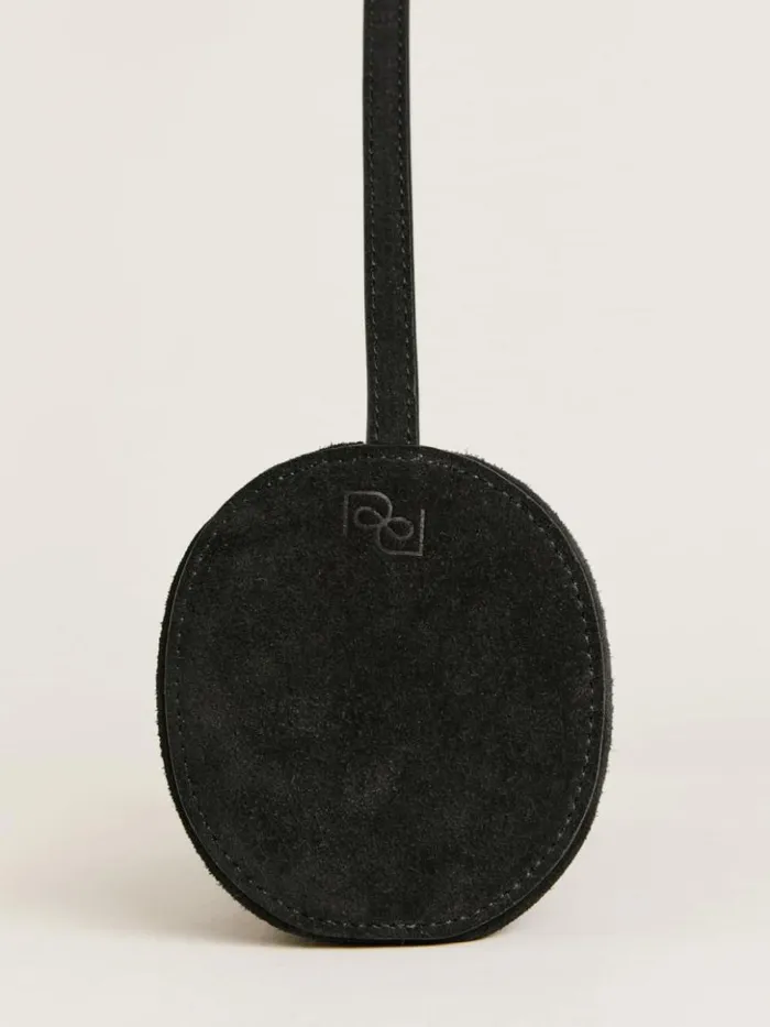 Bags The Reformation Simona Cylinder Bag Black Suede