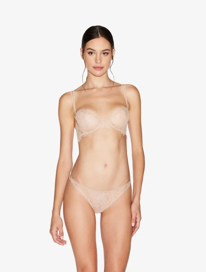 Balconette Bra With Lace In Oak Blush Lingerie La Perla Balconette