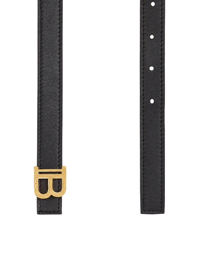 Balmain Belts Women Thin Calfskin BBelt Black