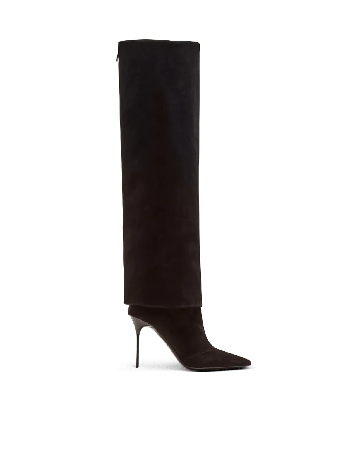 Balmain Boots Women Ariel Suede Boots Black