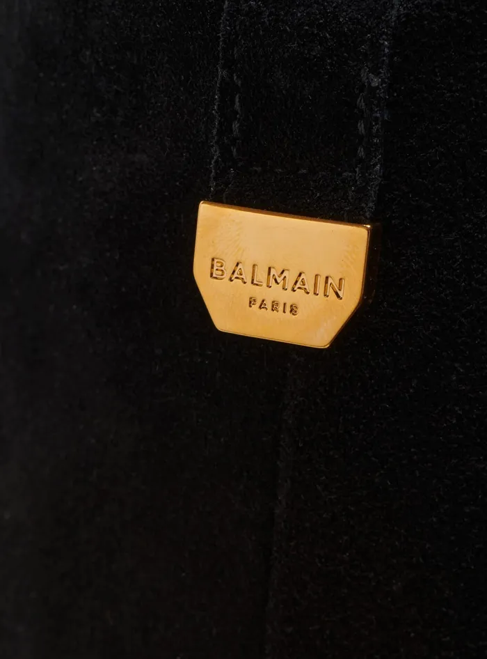 Balmain Boots Women Ariel Suede Boots Black