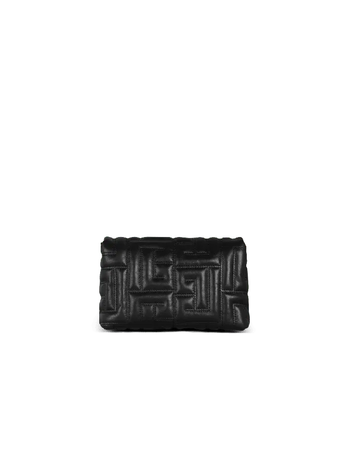 Balmain Crossbody Bags Women 1945 Soft Quilted Leather Mini Bag Black