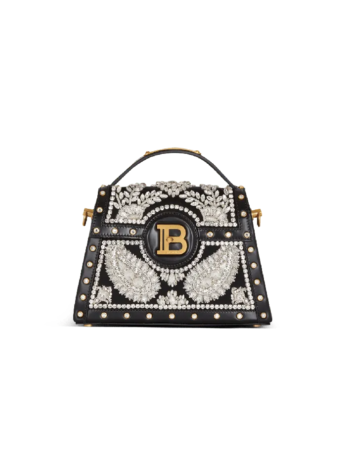 Balmain Handbags Women BBuzz Dynasty Bag In Embroidered Satin Black