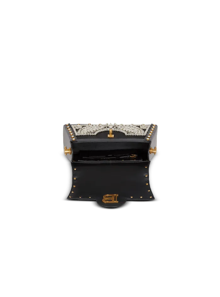 Balmain Handbags Women BBuzz Dynasty Bag In Embroidered Satin Black