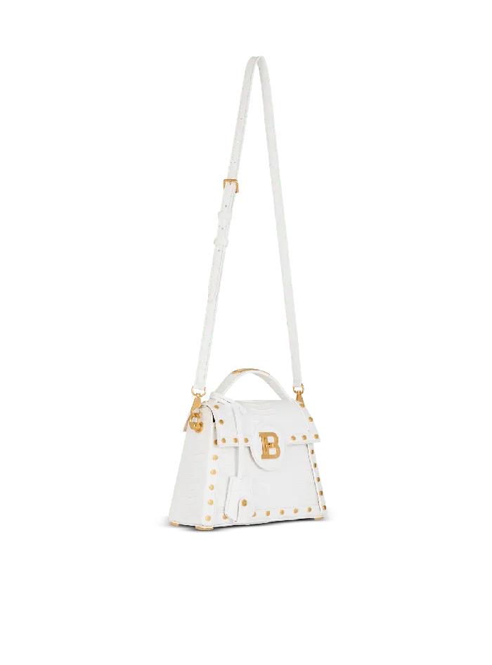 Balmain Handbags Women BBuzz Dynasty Bag In Snakeskin Leather White