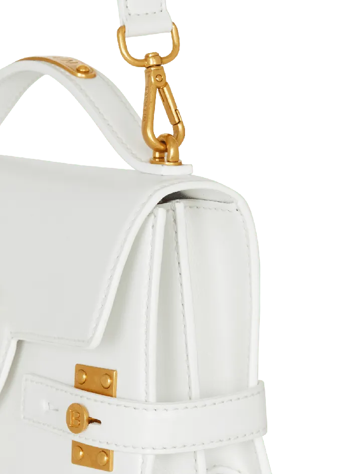 Balmain Handbags Women BBuzz Shoulder 24 Calfskin Bag White