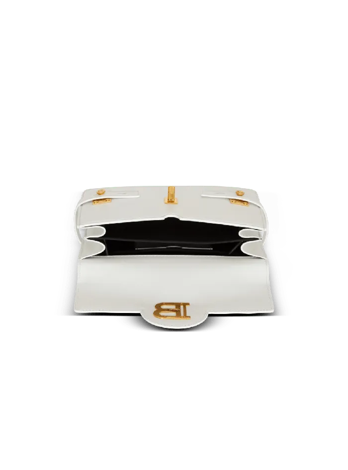 Balmain Handbags Women BBuzz Shoulder 24 Calfskin Bag White