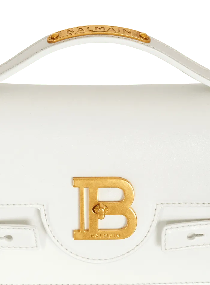 Balmain Handbags Women BBuzz Shoulder 24 Calfskin Bag White