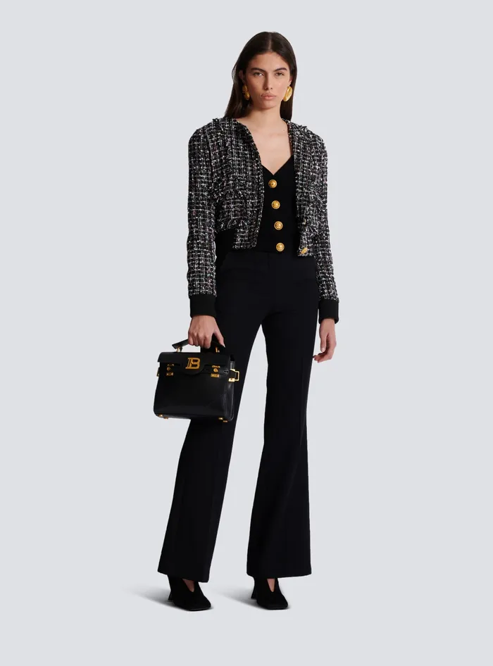 Balmain Handbags Women Smooth Leather BBuzz 23 Bag Black