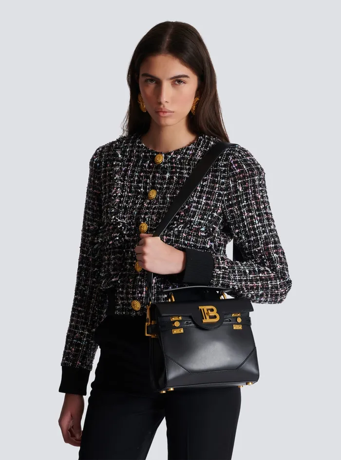 Balmain Handbags Women Smooth Leather BBuzz 23 Bag Black