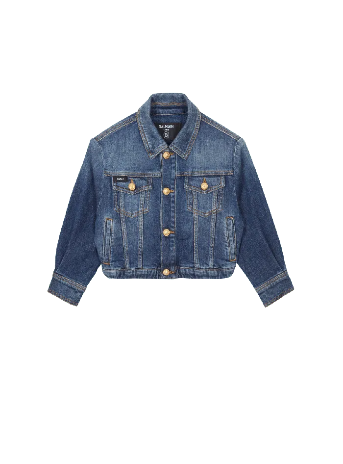 Balmain Kids Denim Jacket Navy