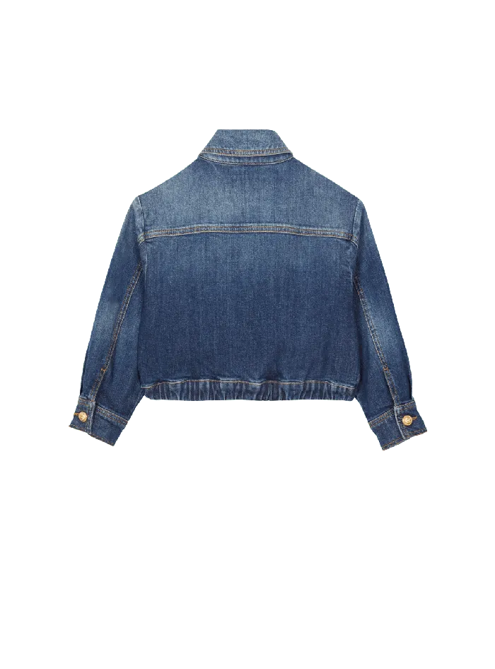 Balmain Kids Denim Jacket Navy