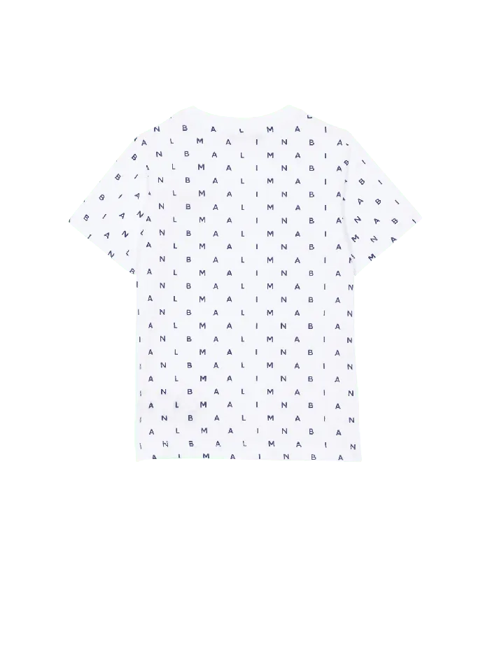 Balmain Kids Letters Tshirt White