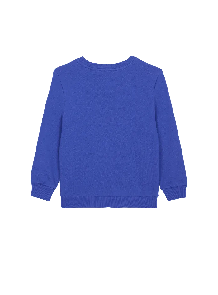 Balmain Kids Sweatshirt With Paris Logo Blue