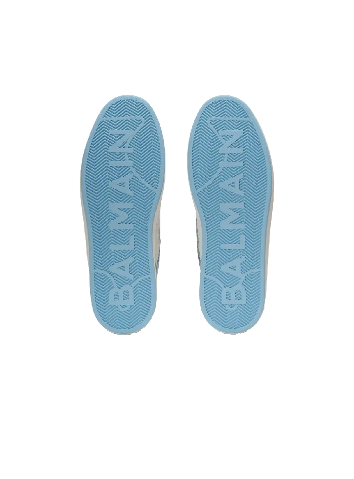 Balmain Sneakers Men BCourt Flip Sneakers In Monogrammed Denim Navy