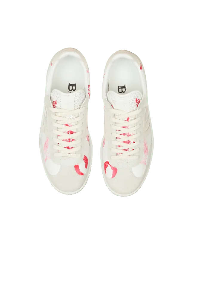 Balmain Sneakers Men Calfskin Swan Trainers White