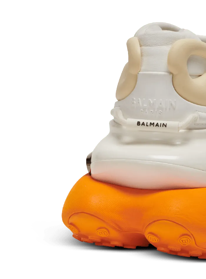 Balmain Sneakers Men Unicorn Sneakers In Neoprene And Leather Orange
