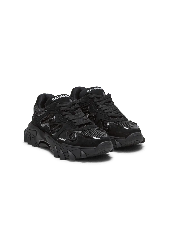 Balmain Sneakers Women BCourt Trainers With Jacquard Monogram Black