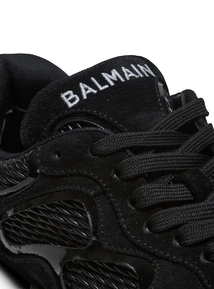 Balmain Sneakers Women BCourt Trainers With Jacquard Monogram Black
